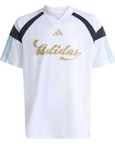 ADIDAS J HOT TEE KURZARMSHIRT FÜR KINDER IN WEISS WHITE-ICEBLU-HAZBEI-N