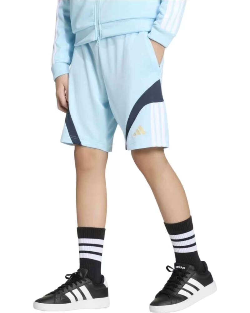 ADIDAS PANTALON CORTO J HOT SHO EN AZUL PARA NINOS UNISEX ICEBLU-WHITE-HAZBEI-N