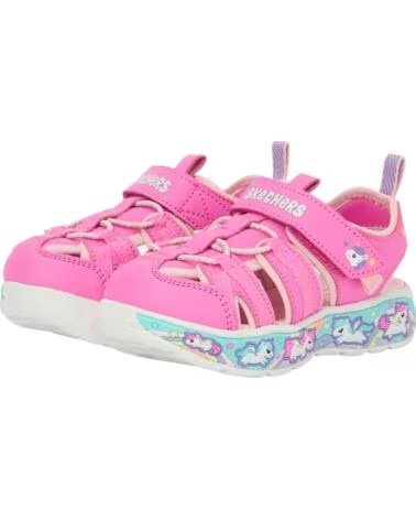 SKECHERS SANDALIAS PLAY SCENE SPLASH CUTE CREW EN ROSA PARA NINAS PINK SYNTHETIC-LIGHT PINK TRIM