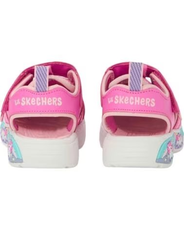 SKECHERS SANDALIAS PLAY SCENE SPLASH CUTE CREW EN ROSA PARA NINAS PINK SYNTHETIC-LIGHT PINK TRIM