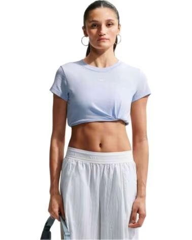 NIKE T-SHIRT SPORTSWEAR CHILL KNIT FEMME BLUE