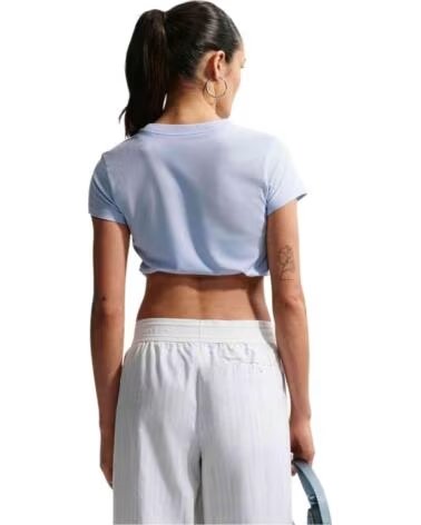 NIKE T-SHIRT SPORTSWEAR CHILL KNIT FEMME BLUE