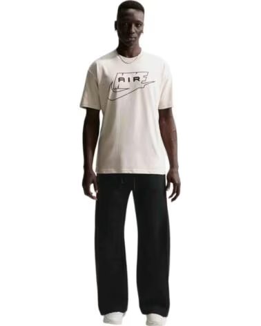 NIKE T-SHIRT SPORTSWEAR AIR À MANCHES COURTES BEIGE POUR HOMME OFF WHITE