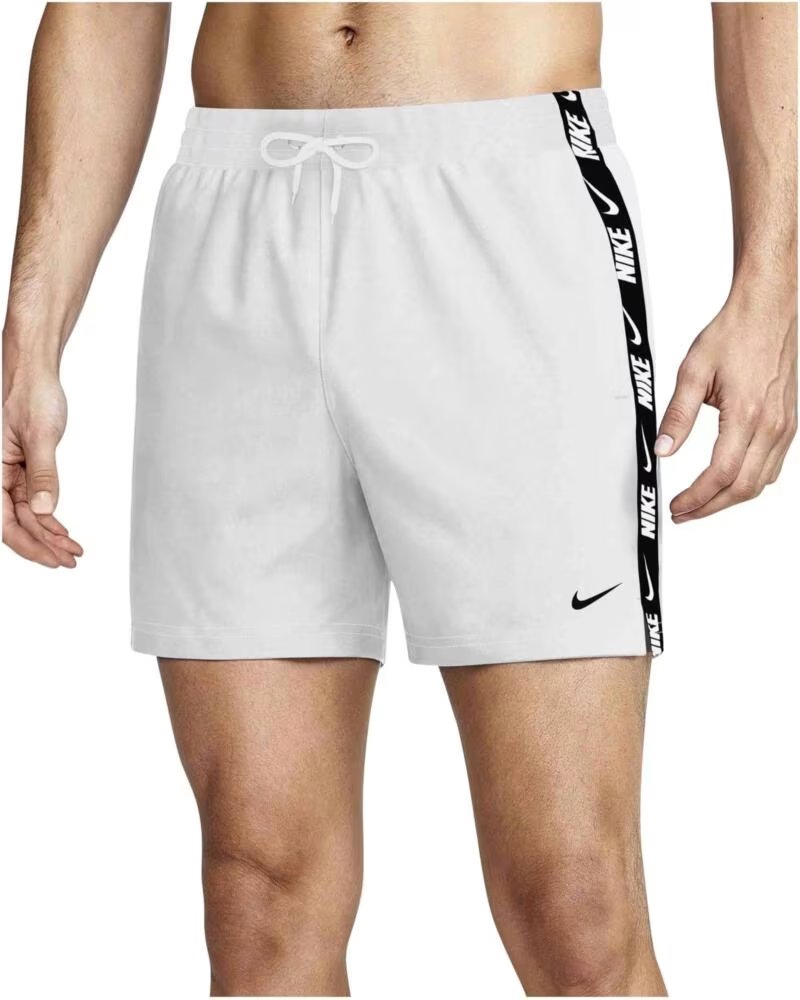 NIKE COSTUME DA BAGNO SWIM BREAKER VOLLEY 5INCH CON BANDA LOGO WHITE