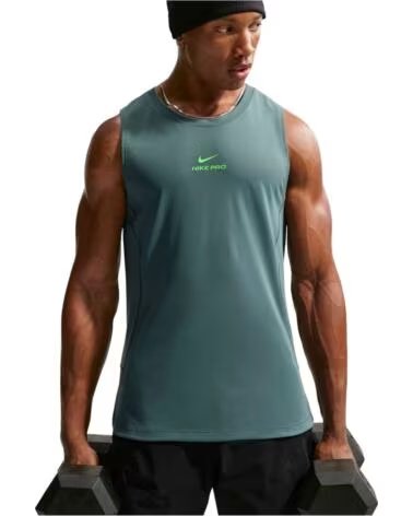 NIKE PRO TANK TOP FOR MEN, GREEN COLOR