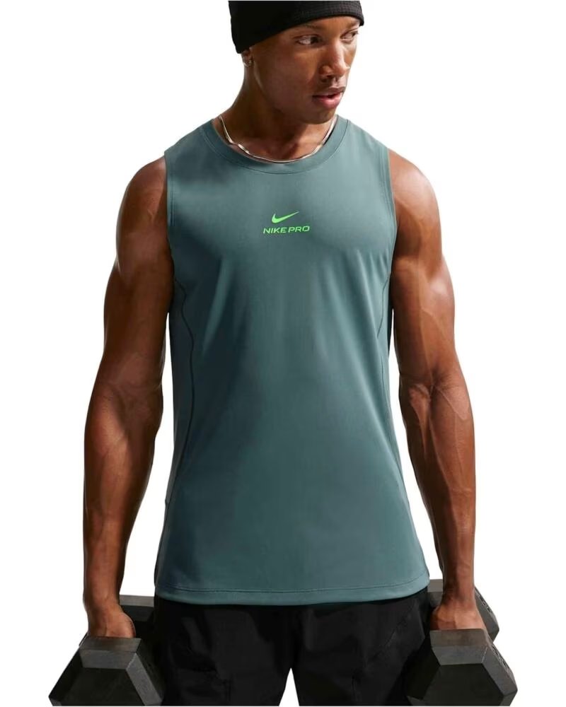 NIKE PRO TANK TOP FOR MEN, GREEN COLOR