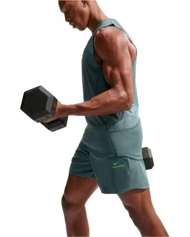 NIKE PANTALONCINI DA ALLENAMENTO PRO DA UOMO GREEN