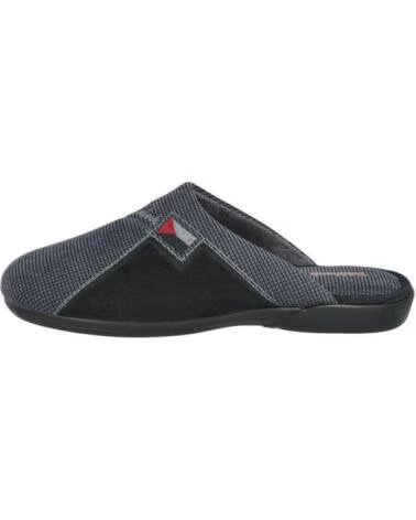 DEVALVERDE PANTOUFLES 070-962237 POUR HOMME EN NOIR NEGRO