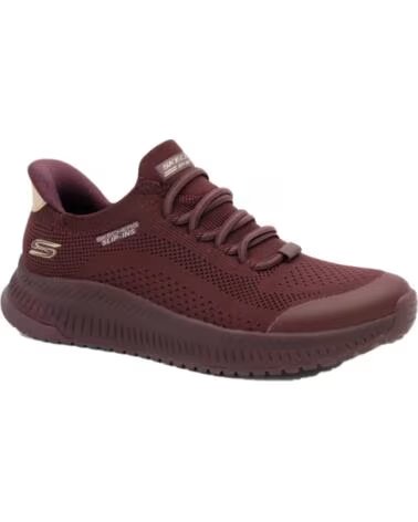 SKECHERS SNEAKERS BOBS SQUAD 4 - DIRE STEP BORDEAUX ROJO