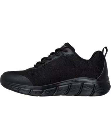 SKECHERS SNEAKERS UOMO BOBS B FLEX-RAINY EDGE - NERO NEGRO