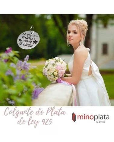 MINOPLATA Colgante De Plata Se Que Me Cuidas Desde El Cielo