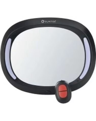 OLMITOS AUTO-RÜCKSPIEGEL FÜR BABYS MIT LED SCHWARZ NEGRO