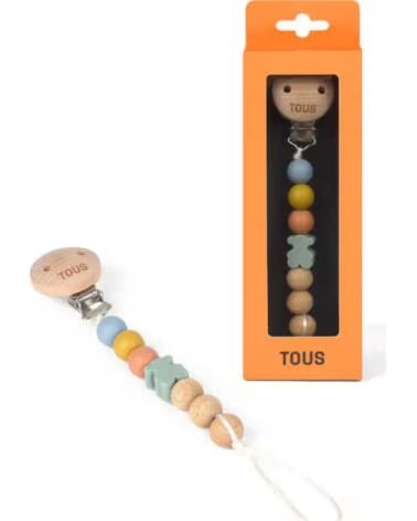 TOUS PRENDEDOR DE CHUPETA BABY COM CONTAS MULTICOLORIDAS MULTICOLOR