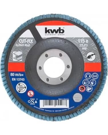 KWB FÄCHERSCHLEIFSCHEIBE CUT-FIX 115 X 2223 MM MULTICOLOR