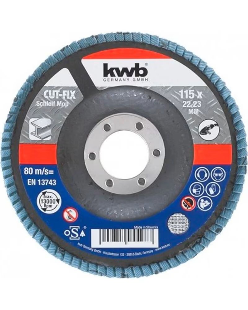 KWB FÄCHERSCHLEIFSCHEIBE CUT-FIX 115 X 2223 MM MULTICOLOR