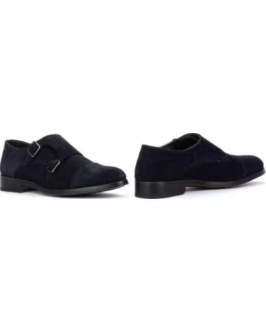 MARTINELLI HERRENSCHUHE AUS VELOURSLEDER MIT DOPPELSCHNALLE IN MARINEBLAU MARINO