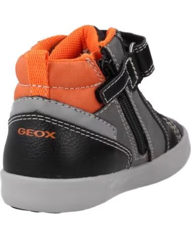 GEOX BOTTES B GISLI BOY ORANGE NOIR C0038