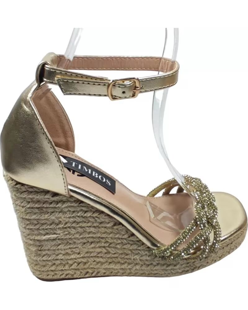 TIMBOS Outlet Sandalia cuna esparto mujer oro 127666 AMARILLO