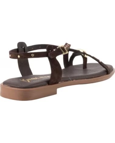 KESLEM SANDALIA 5826 MARRÓN CON DETALLE METÁLICO MARRON
