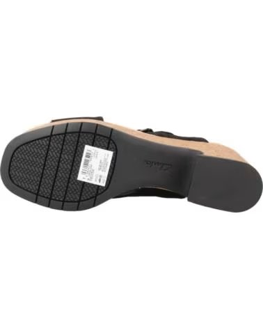 CLARKS SANDÁLIAS DE PLATAFORMA NERISA WEST EM PELE PRETA BLACK