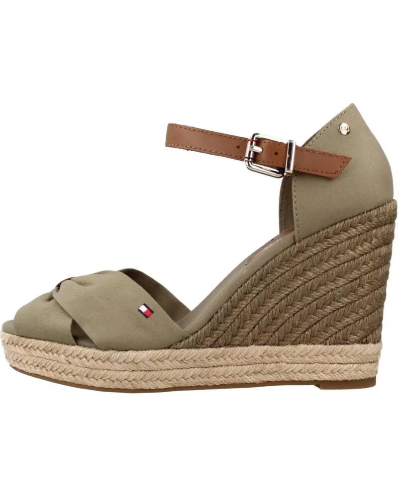 TOMMY HILFIGER PLATEAU SANDALEN 1000074335 BASIC OPEN TOE HIGH WEDGE GRÜN GXRWOODRI