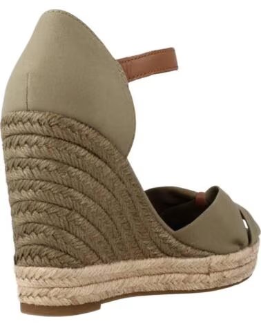 TOMMY HILFIGER PLATEAU SANDALEN 1000074335 BASIC OPEN TOE HIGH WEDGE GRÜN GXRWOODRI