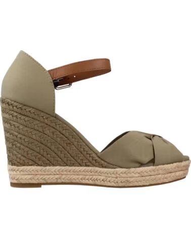 TOMMY HILFIGER PLATEAU SANDALEN 1000074335 BASIC OPEN TOE HIGH WEDGE GRÜN GXRWOODRI