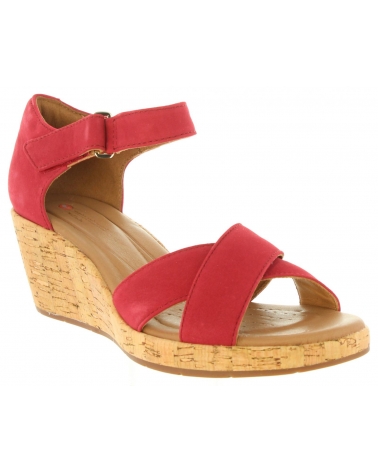 Sandali per Donna CLARKS 26132327 UN PLAZA RED NUBUCK
