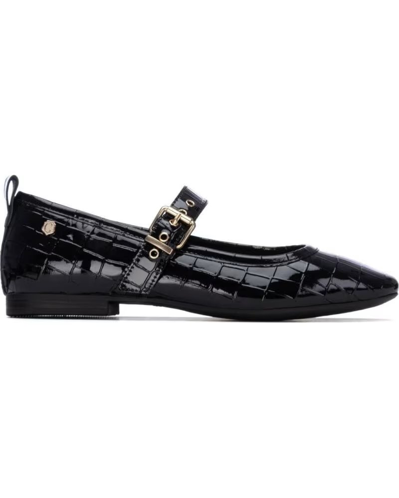 CARMELA 162562 BLACK PATENT MARY JANE SHOES WITH GOLD BUCKLE NEGRO