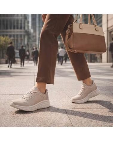 SKECHERS SNEAKERS BOBS B FLEX HI-WORKDAY TAUPE