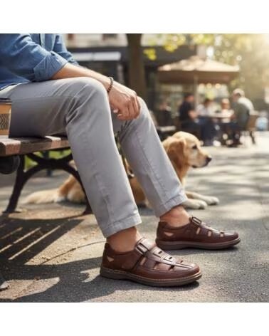 TIMBOS Sandalia cerrada de hombre marron 133252 MARRóN