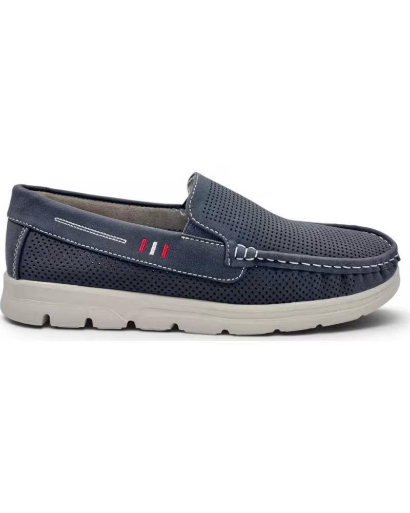 TIMBOS Mocasin comodo picado de hombre marino 133220 AZUL