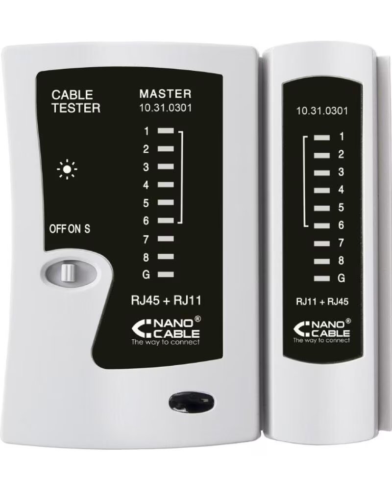 NANO CABLE Tester Nanocable 10 31 0301 para RJ11-RJ12-RJ45
