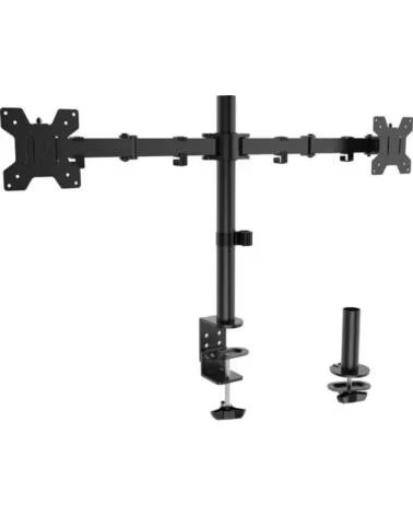 AISENS Soporte de Mesa para 2 Monitores DT32TSR-279- Giratorio- Inclinable- hasta 10kg