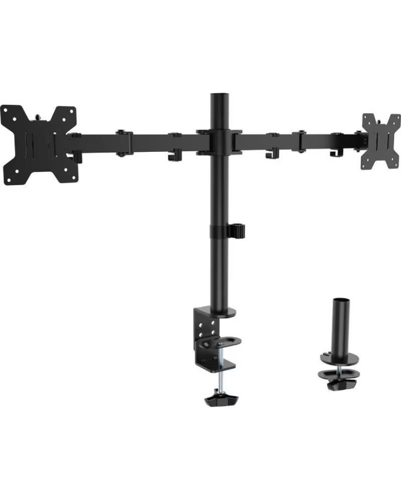AISENS Soporte de Mesa para 2 Monitores DT32TSR-279- Giratorio- Inclinable- hasta 10kg