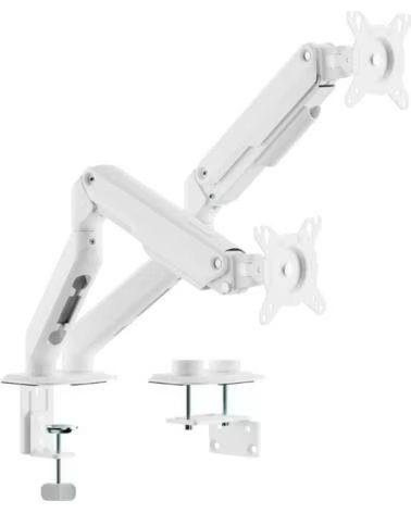 AISENS Soporte de Mesa con Contrapeso para 2 Monitores DT32TSR-439- Giratorio- Inclinable- hasta 9kg