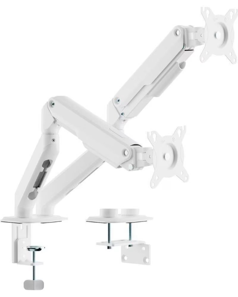 AISENS Soporte de Mesa con Contrapeso para 2 Monitores DT32TSR-439- Giratorio- Inclinable- hasta 9kg