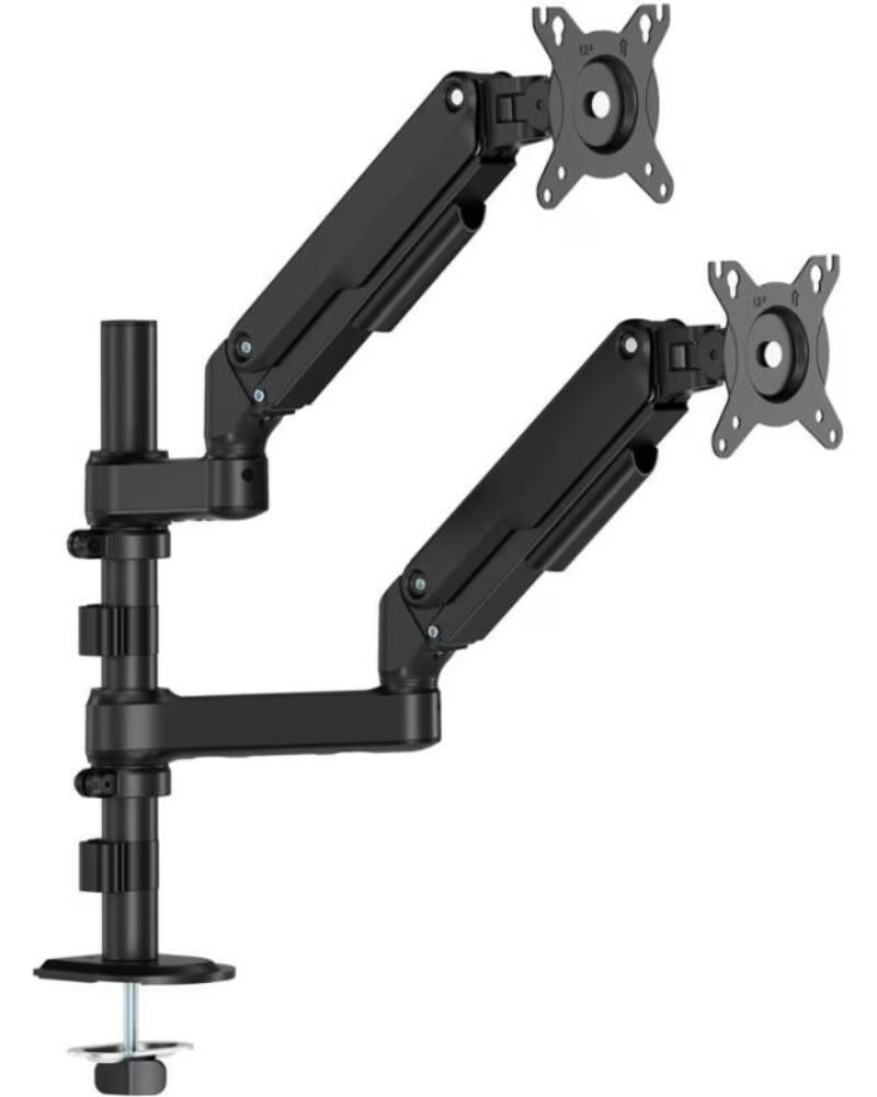 AISENS Soporte de Mesa con Contrapeso para 2 Monitores DT32TSR-453- Giratorio- Inclinable- hasta 9kg