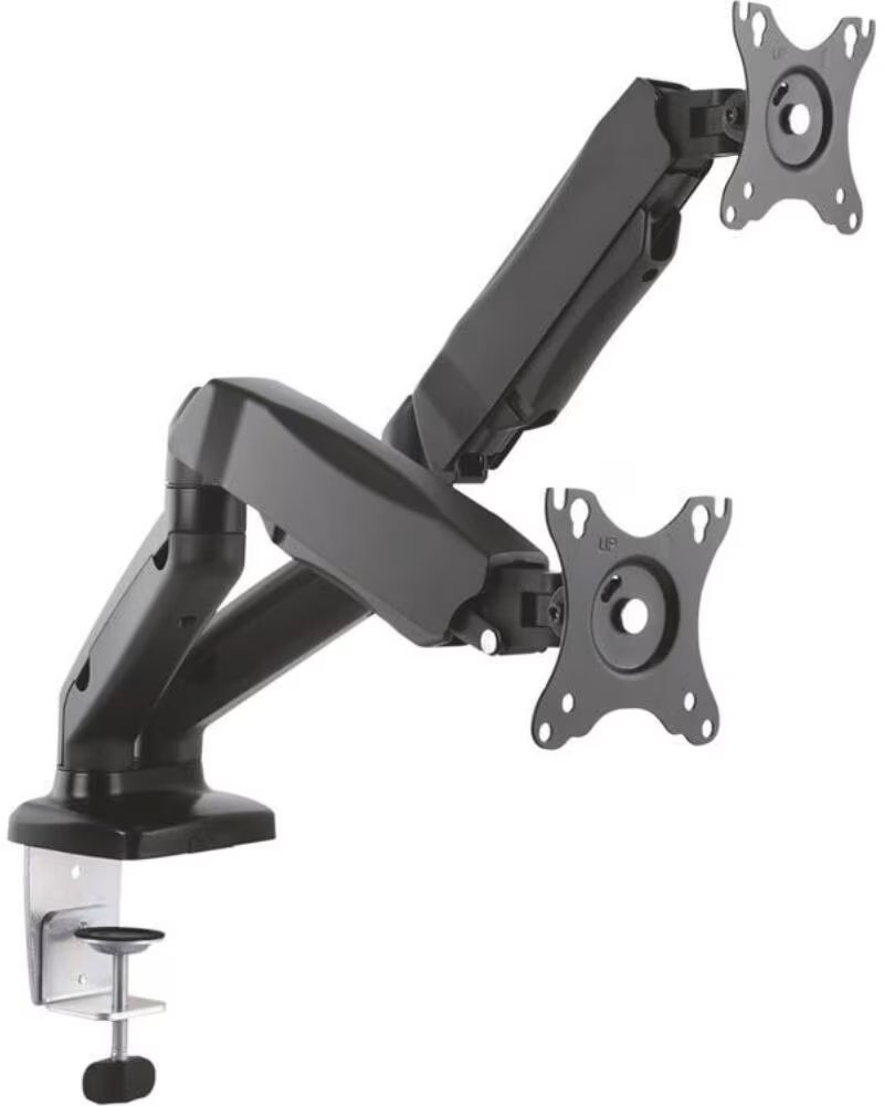 AISENS Soporte de Mesa con Contrapeso para 2 Monitores DT27TSR-045- Giratorio- Inclinable- hasta 9kg