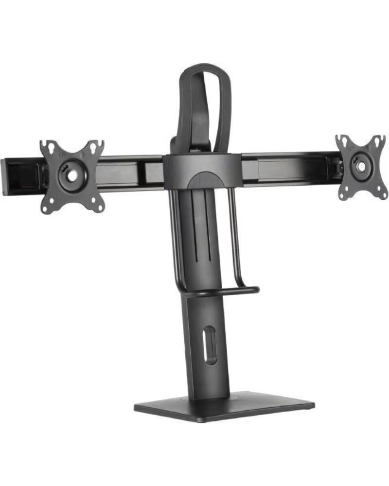AISENS Soporte de Sobremesa con Contrapeso para 2 Monitores DT27TSR-065- Giratorio- Inclinable- hasta 6kg