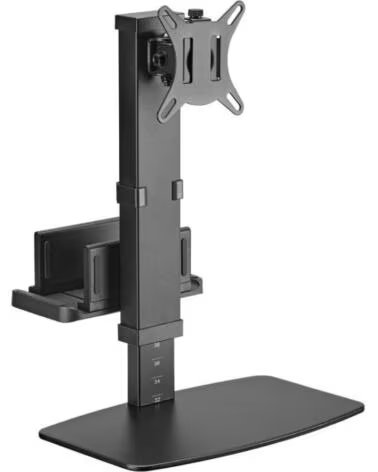 AISENS Soporte de Sobremesa para Monitor TV y MiniPC DT32TSR-165- Giratorio- Inclinable- hasta 8kg