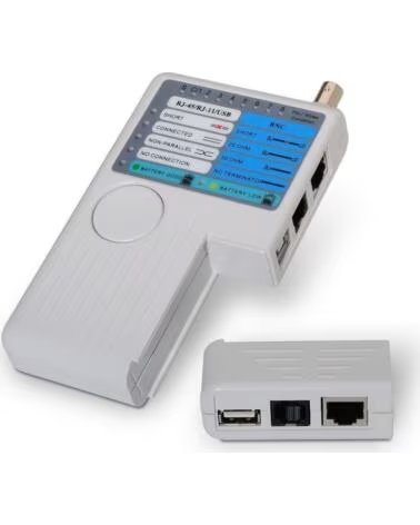 AISENS Tester A142-0313 para RJ11-RJ12-RJ45- USB- Coaxial