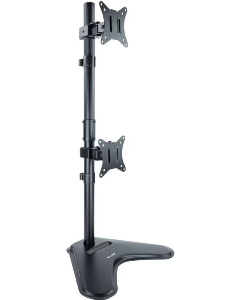 TOOQ Soporte de Sobremesa para 2 Monitores DB1703TNV-B- Giratorio- Inclinable- hasta 9kg