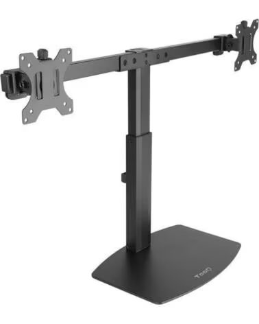 TOOQ Soporte de Sobremesa para 2 Monitores DB1727TN-B- Giratorio- Inclinable- hasta 6kg