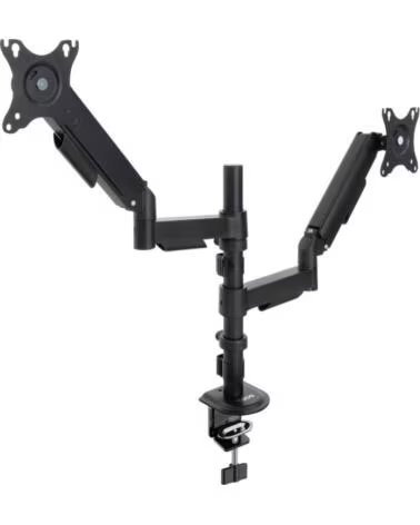 TOOQ Soporte de Mesa para 2 Monitores DB1533TNR-B- Giratorio- Inclinable- hasta 9kg