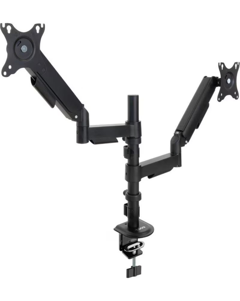 TOOQ Soporte de Mesa para 2 Monitores DB1533TNR-B- Giratorio- Inclinable- hasta 9kg