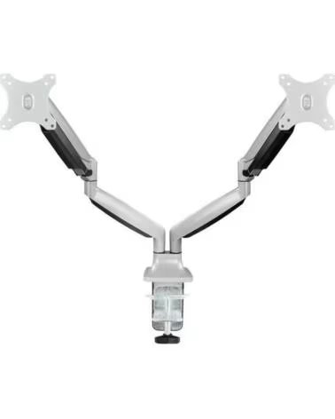 TOOQ Soporte de Mesa para 2 Monitores DB3132TNR-S- Giratorio- Inclinable- hasta 9kg
