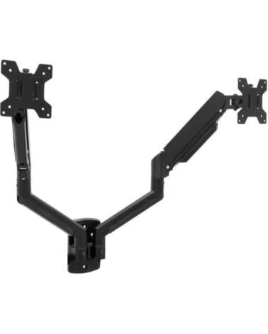 TOOQ Soporte de Pared para 2 Monitores LP1434TNR-B- Giratorio- Inclinable- Rotatorio- hasta 10kg