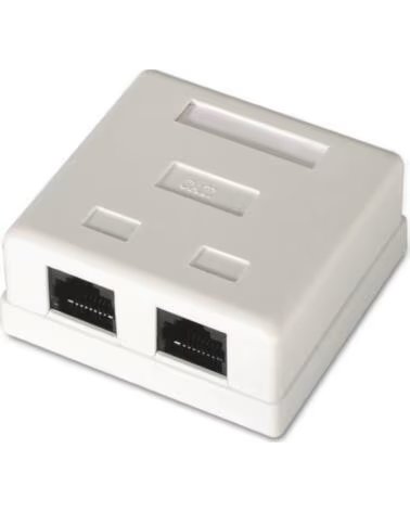 AISENS Roseta de Superficie A139-0302- Cat 6- 2 Tomas
