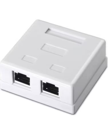 AISENS Roseta de Superficie A139-0304- Cat 6- 2 Tomas